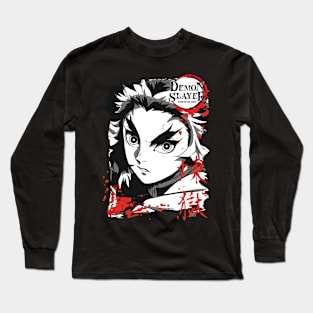 Rengoku black and white Long Sleeve T-Shirt